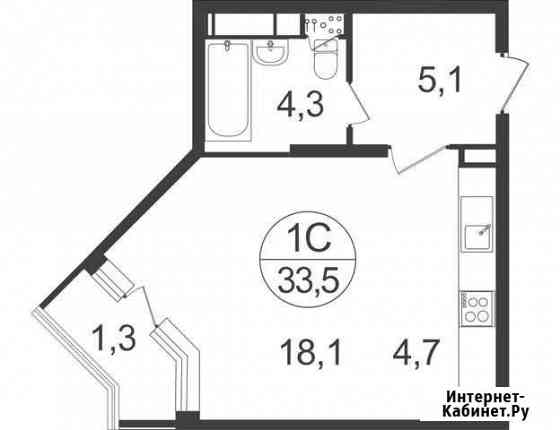 1-комнатная квартира, 33.5 м², 4/22 эт. на продажу в Балашихе Балашиха