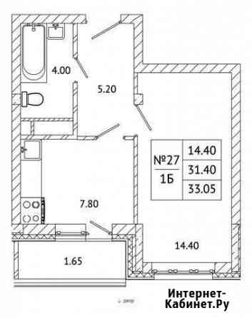 1-комнатная квартира, 33.1 м², 4/5 эт. на продажу в Малаховке Малаховка