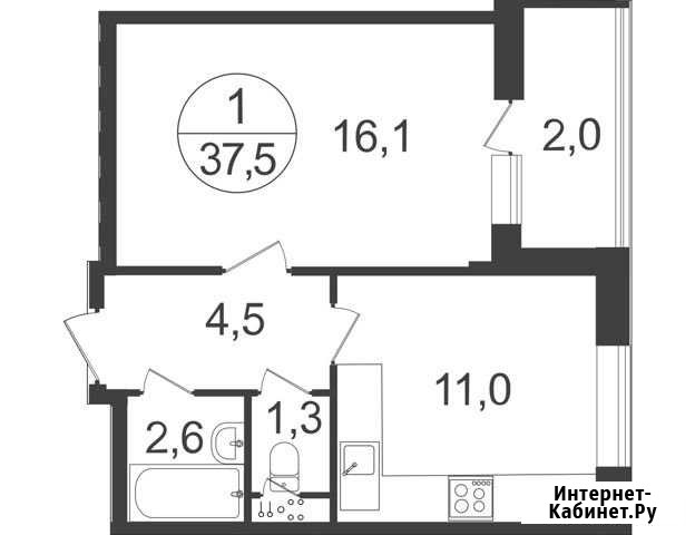 1-комнатная квартира, 37.5 м², 2/22 эт. на продажу в Балашихе Балашиха - изображение 1