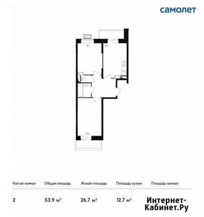 2-комнатная квартира, 53.9 м², 17/17 эт. на продажу в Красногорске Московской области Красногорск