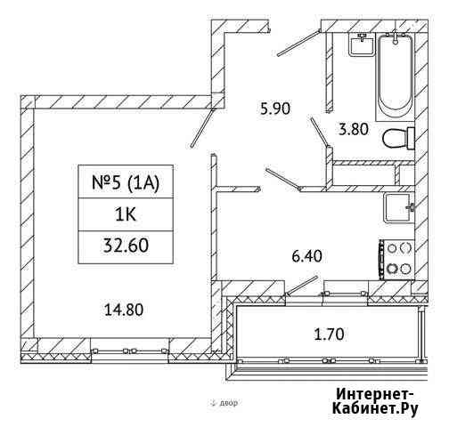 1-комнатная квартира, 32.6 м², 1/5 эт. на продажу в Малаховке Малаховка