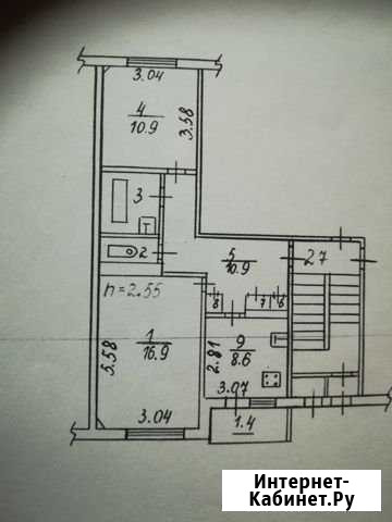 2-комнатная квартира, 53.8 м², 1/5 эт. на продажу в Пскове Псков - изображение 1