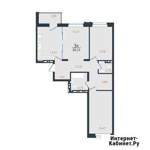 3-комнатная квартира, 80.2 м², 9/10 эт. на продажу в Новосибирске Новосибирск