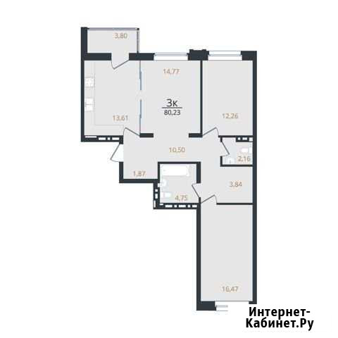 3-комнатная квартира, 80.2 м², 9/10 эт. на продажу в Новосибирске Новосибирск - изображение 1