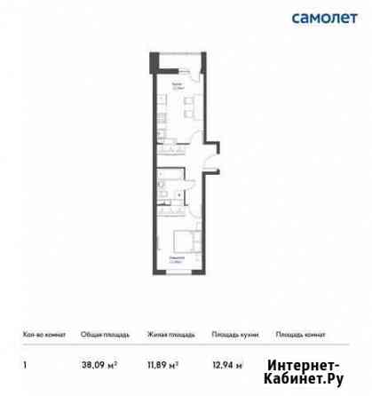 1-комнатная квартира, 38.1 м², 14/17 эт. на продажу в Томилино Томилино