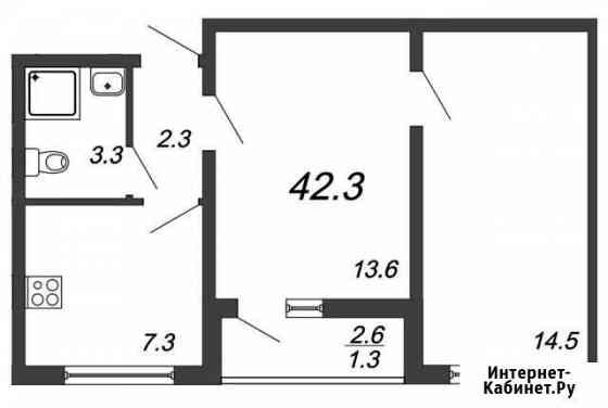 2-комнатная квартира, 40.5 м², 25/26 эт. на продажу в Санкт-Петербурге Санкт-Петербург