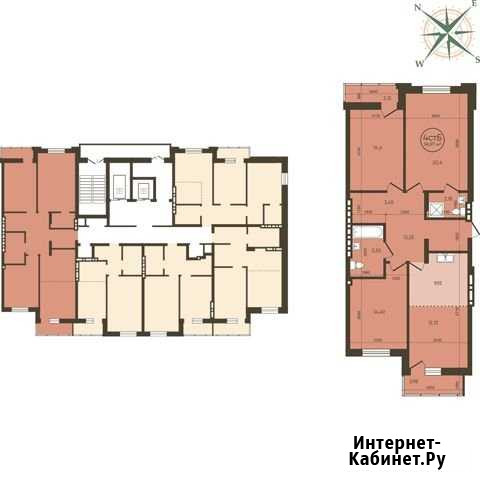 4-комнатная квартира, 97 м², 5/18 эт. на продажу в Новосибирске Новосибирск - изображение 1