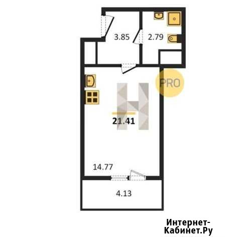 Квартира-студия, 23 м², 9/24 эт. на продажу в Санкт-Петербурге Санкт-Петербург - изображение 1