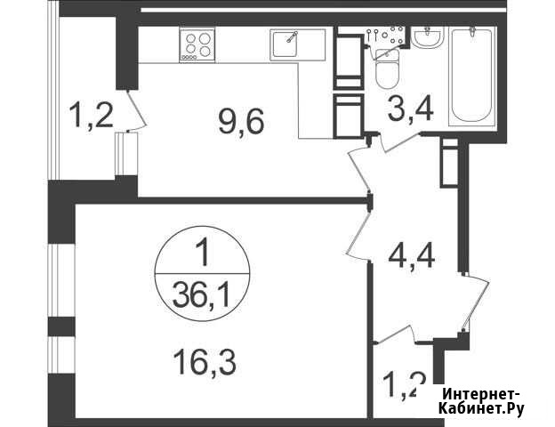 1-комнатная квартира, 36.1 м², 18/22 эт. на продажу в Балашихе Балашиха - изображение 1