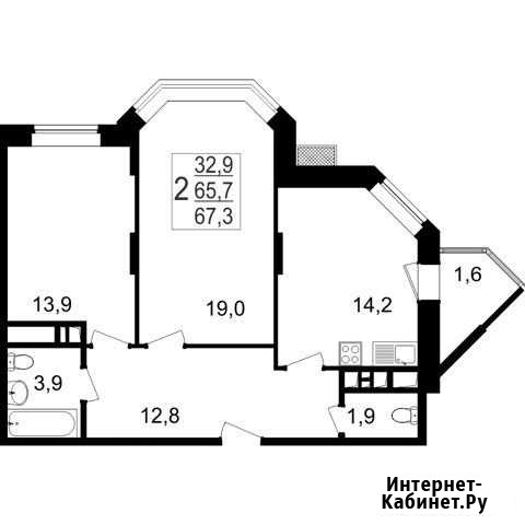 2-комнатная квартира, 67.3 м², 1/7 эт. на продажу в Мытищах Мытищи - изображение 1