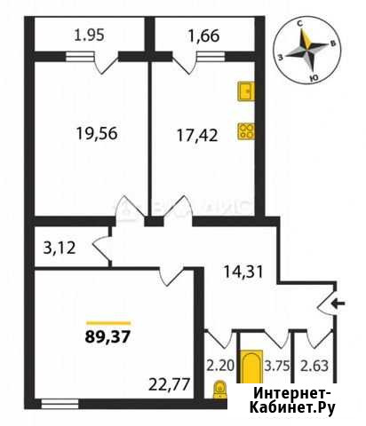 2-комнатная квартира, 89.4 м², 15/16 эт. на продажу во Владимире Владимир - изображение 1