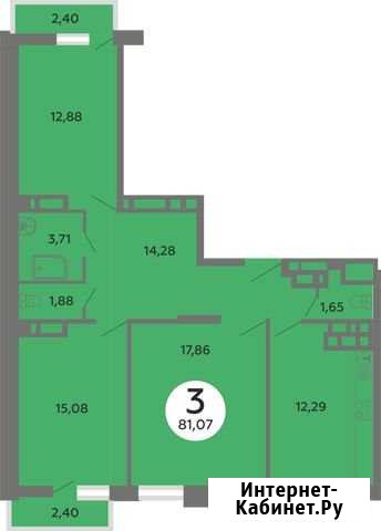 3-комнатная квартира, 85 м², 25/25 эт. на продажу в Ростове-на-Дону Ростов-на-Дону - изображение 1