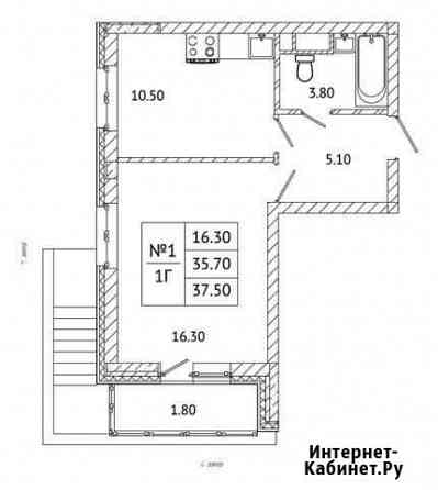 1-комнатная квартира, 37.5 м², 1/5 эт. на продажу в Малаховке Малаховка