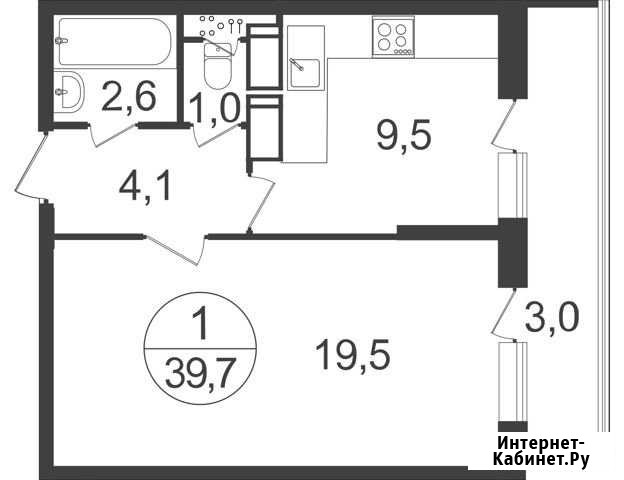 1-комнатная квартира, 39.7 м², 13/22 эт. на продажу в Балашихе Балашиха - изображение 1