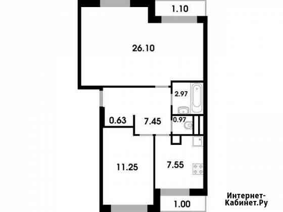 2-комнатная квартира, 58.9 м², 1/4 эт. на продажу в Лесном Городке Лесной Городок