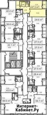 1-комнатная квартира, 47.3 м², 15/25 эт. на продажу в Москве Москва