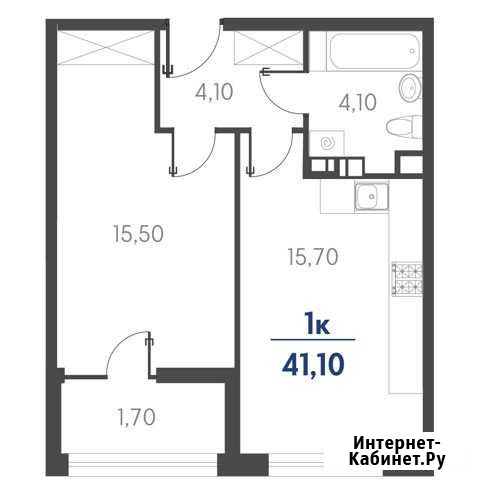 1-комнатная квартира, 41.1 м², 12/19 эт. на продажу в Новороссийске Новороссийск - изображение 1