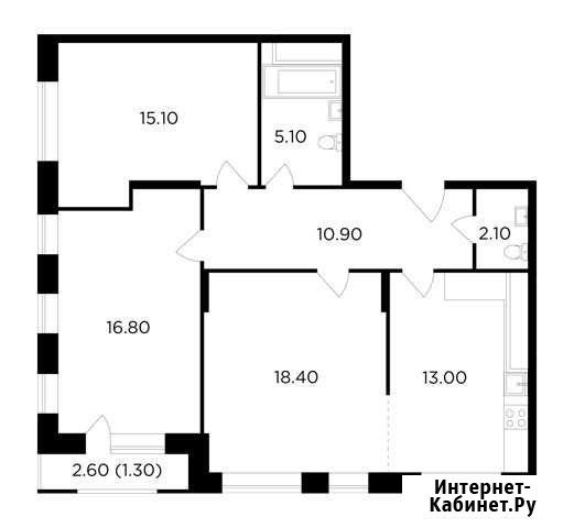 3-комнатная квартира, 82.7 м², 19/25 эт. на продажу в Одинцово Одинцово - изображение 1