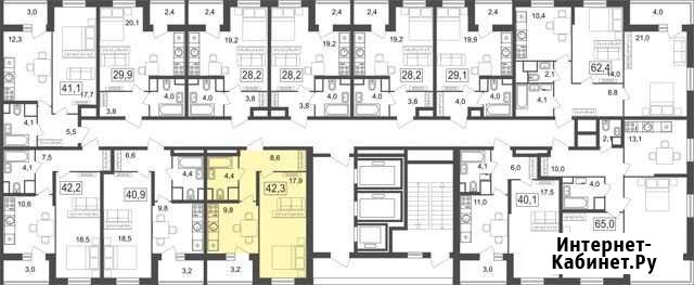 1-комнатная квартира, 42.3 м², 13/25 эт. на продажу в Москве Москва - изображение 1