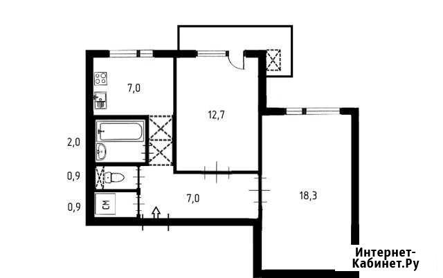 2-комнатная квартира, 49 м², 7/12 эт. на продажу в Санкт-Петербурге Санкт-Петербург - изображение 1