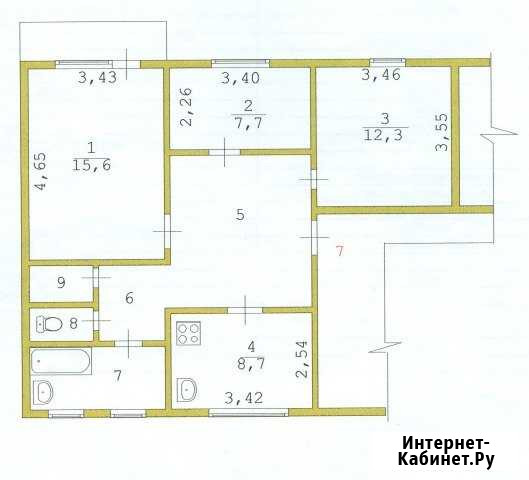 3-комнатная квартира, 66.6 м², 2/2 эт. на продажу в Мегионе Мегион - изображение 1