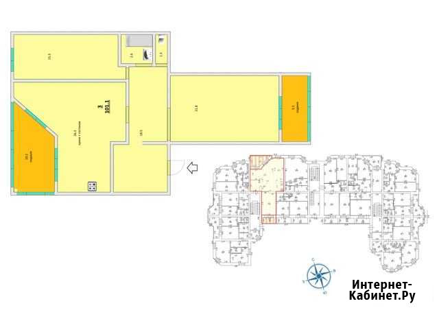 3-комнатная квартира, 101.1 м², 1/3 эт. на продажу в Артемовском Артемовский - изображение 1