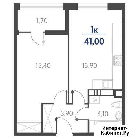 1-комнатная квартира, 41 м², 14/19 эт. на продажу в Новороссийске Новороссийск - изображение 1