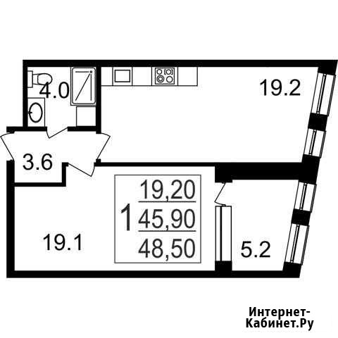 1-комнатная квартира, 48.5 м², 11/11 эт. на продажу в Москве Москва - изображение 1