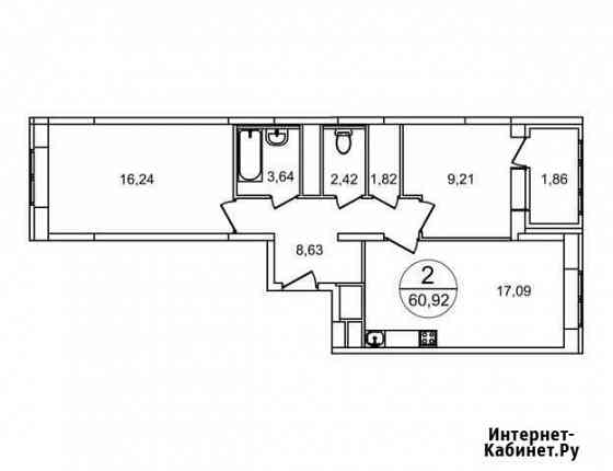 2-комнатная квартира, 60.9 м², 10/22 эт. на продажу в Балашихе Балашиха