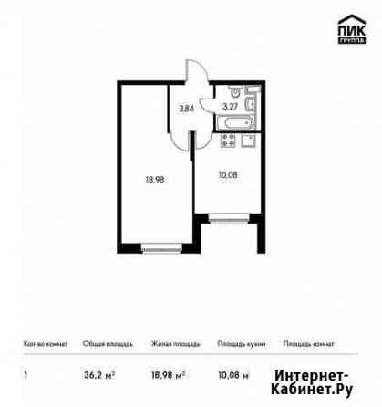 1-комнатная квартира, 36.2 м², 2/9 эт. на продажу в Ильинском Ильинское