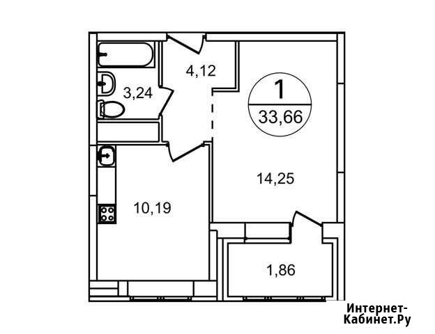 1-комнатная квартира, 33.7 м², 9/22 эт. на продажу в Балашихе Балашиха - изображение 1