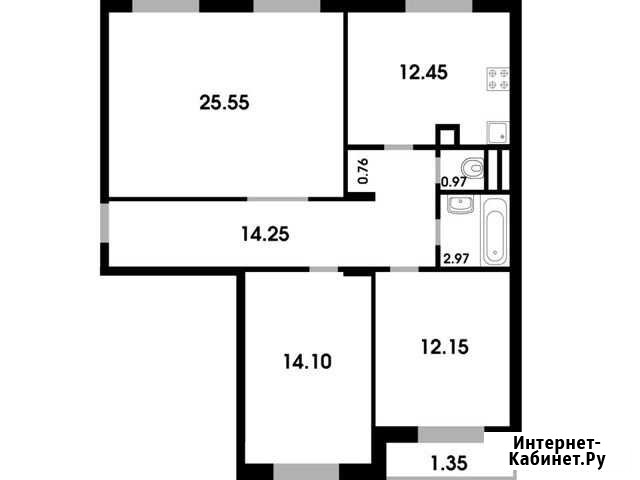 3-комнатная квартира, 84.4 м², 1/4 эт. на продажу в Лесном Городке Лесной Городок - изображение 1