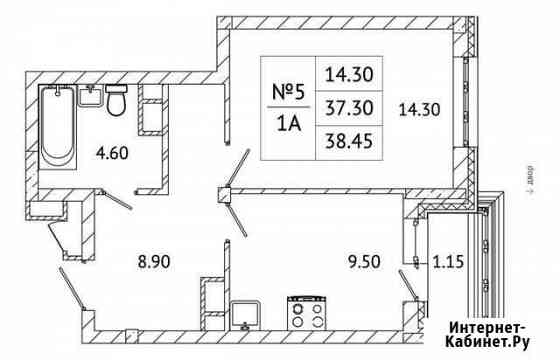 1-комнатная квартира, 38.5 м², 1/5 эт. на продажу в Малаховке Малаховка