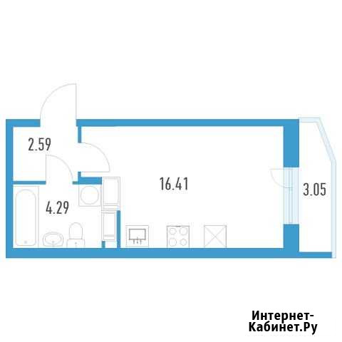 Квартира-студия, 24 м², 10/18 эт. на продажу в Санкт-Петербурге Санкт-Петербург - изображение 1