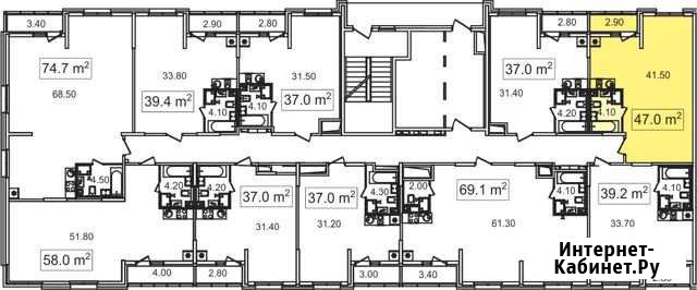 1-комнатная квартира, 47 м², 10/26 эт. на продажу в Москве Москва - изображение 1