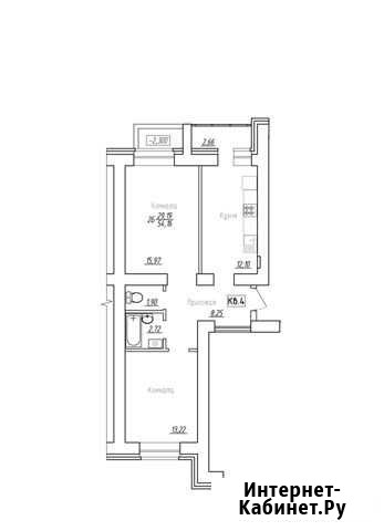 2-комнатная квартира, 56 м², 5/12 эт. на продажу в Сургуте Ханты-Мансийского АО Сургут - изображение 1