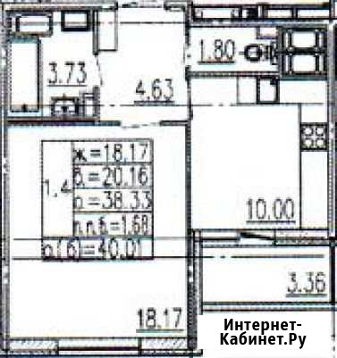 1-комнатная квартира, 38 м², 23/25 эт. на продажу в Санкт-Петербурге Санкт-Петербург - изображение 1