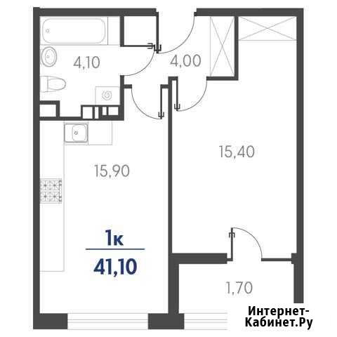 1-комнатная квартира, 41.1 м², 6/19 эт. на продажу в Новороссийске Новороссийск - изображение 1