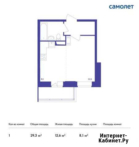 Квартира-студия, 29.3 м², 9/17 эт. на продажу в Красногорске Московской области Красногорск - изображение 1