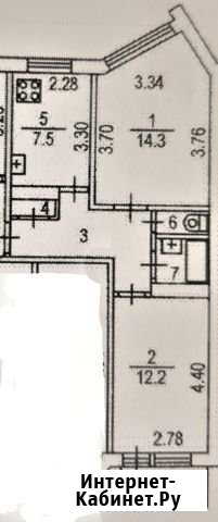 2-комнатная квартира, 46.5 м², 4/9 эт. на продажу в Полярном Полярный - изображение 1