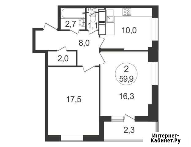 2-комнатная квартира, 59.9 м², 3/22 эт. на продажу в Балашихе Балашиха - изображение 1