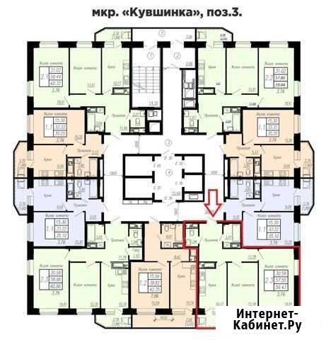 2-комнатная квартира, 61 м², 4/24 эт. на продажу в Чебоксарах Чебоксары - изображение 1