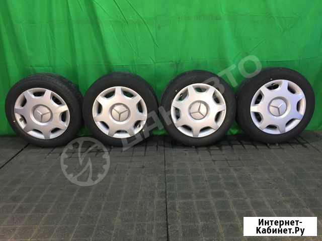 Комплект дисков с резиной 205/55R16 Мерседес W203 Омск - изображение 1
