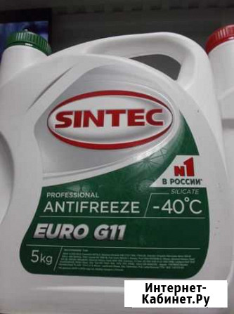 Антифриз sintec euro G11 зеленый 5 кг Сызрань - изображение 1