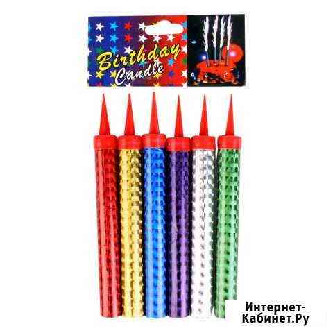 Фейерверк для торта Birthday Candle 6 штук Новосибирск