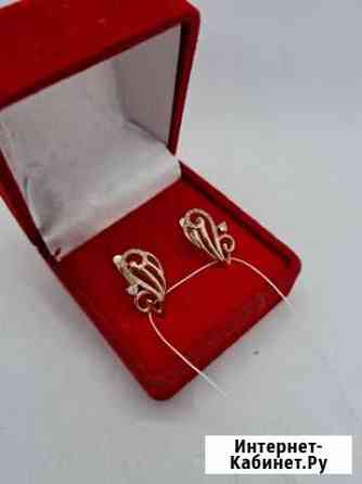 Л.К.Серьги золото 585 пр 2.78 гр Липецк
