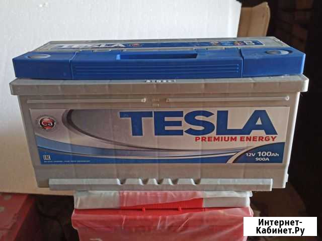 Новый аккумуляторTesla 100а.ч. низкий Курск - изображение 1