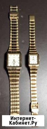 Часы золотые мужские и женские с камнями кварцевые Ставрополь - изображение 1