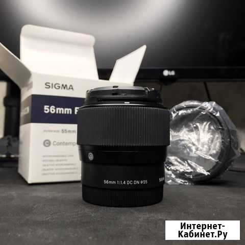 Объектив sigma 56mm 1.4 sony e Махачкала - изображение 1