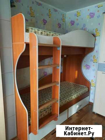 Двухъярусная кровать бу с матрасами Биробиджан - изображение 1